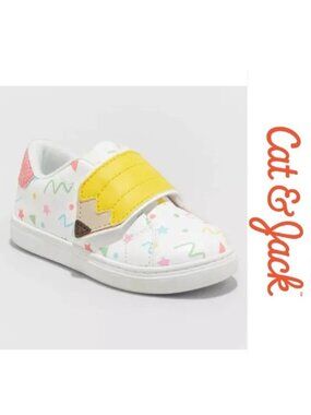 Cat and Jack | Pencil Strap Back to School Velcro Strap Sneakers | Size 6